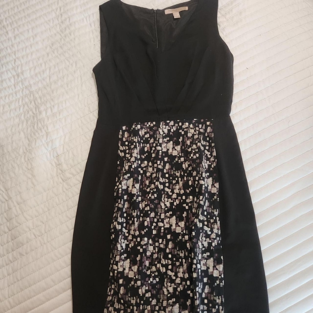 Black midi dress w/ speckled front panel Size:LARGE